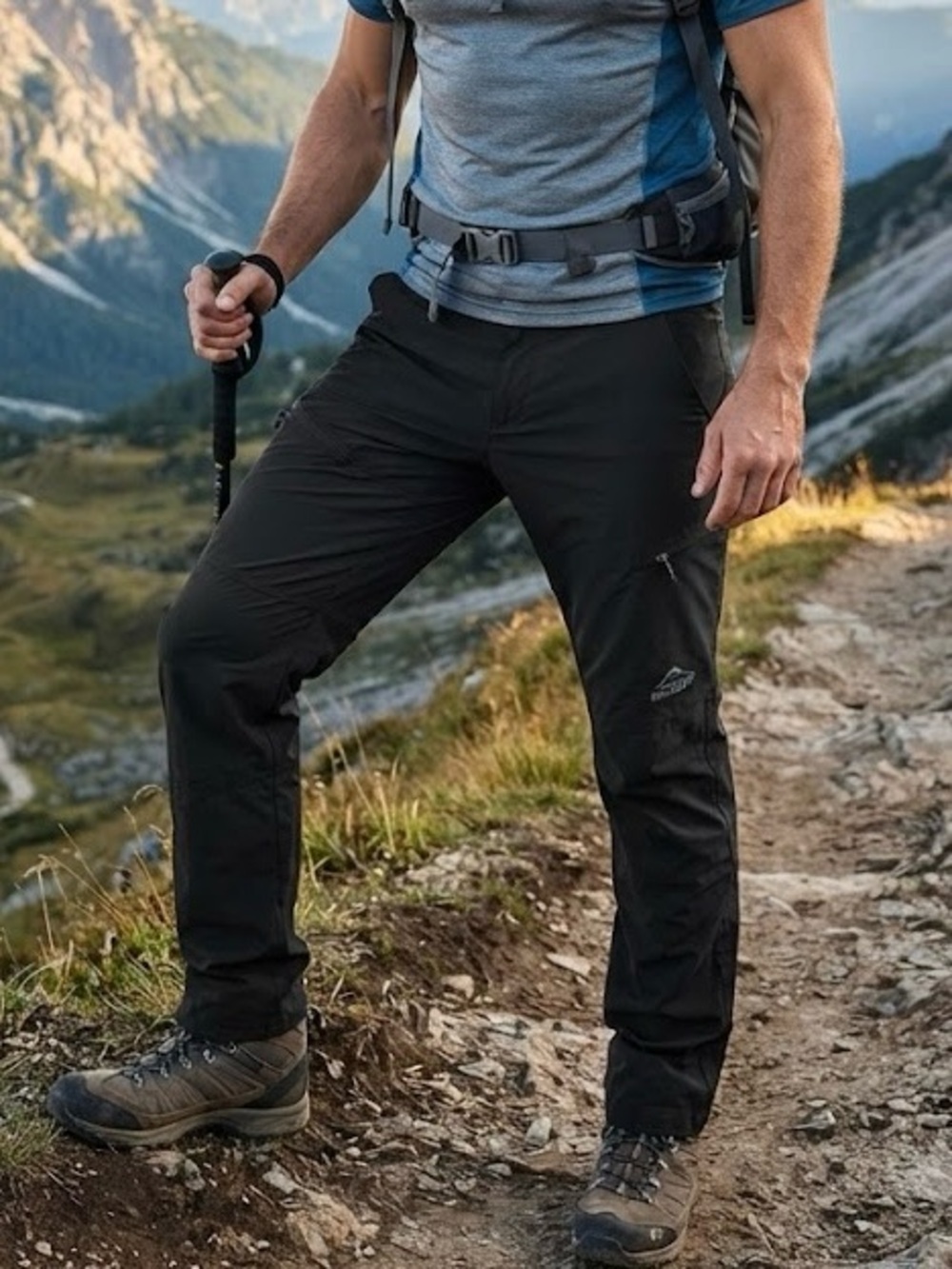 McKinley Grindavik Black Performance Technical  Hiking Pants Utility Outdoors L